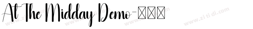 At The Midday Demo字体转换